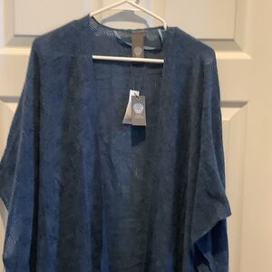 Vince‎ Camuto Denim Blue open front kimono Cardigan